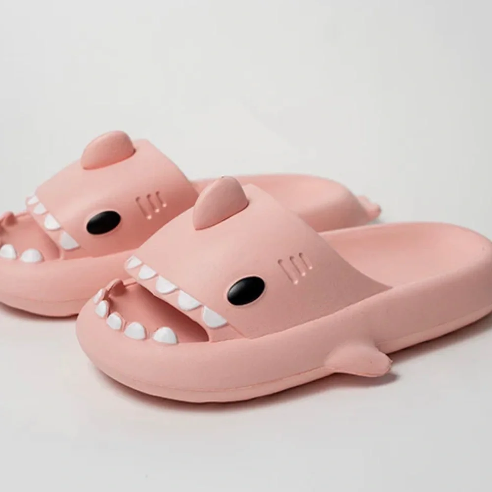 Boutique Pink Shark Slides